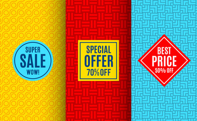 Obraz premium Super sale label tag. Bright pattern