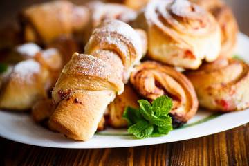 Sweet buns with jam