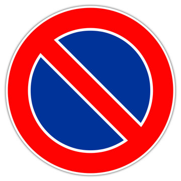 Panneau routier en Italie : Stationnement interdit