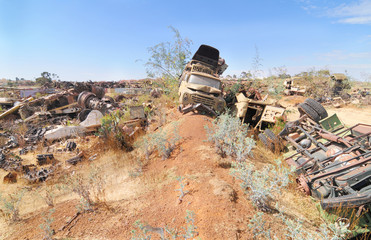 Eritrea’s War of Independence Tank Graveyard  in Asmara    © robnaw