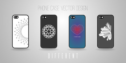 Phone case vector design. Theme - different