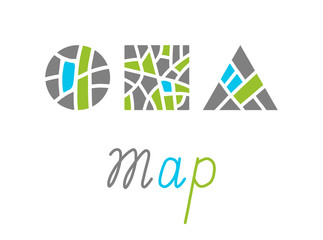 City map creative symbol concept. Vector illustration