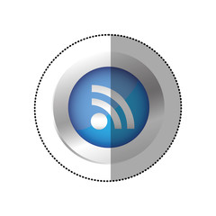 blue symbol wifi icon, vector illustraction design image