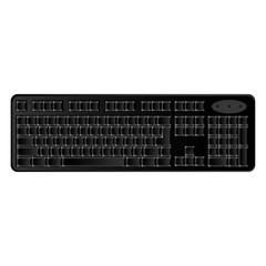 black computer keyboard icon, vector illustraction design