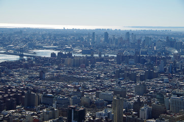 Fototapeta na wymiar Aerial view of Manhattan, New York City. USA.