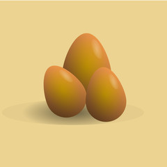 Golden egg. Vector illustration