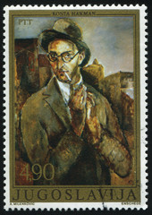 self-portrait of Yugoslavian artist Kosta Hakman