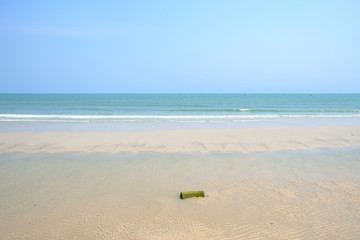 Beach sea and sky.