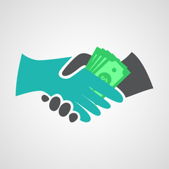 Handshake with bribe