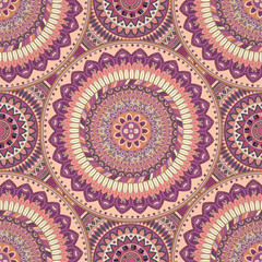 Ornate floral seamless texture, endless pattern with vintage mandala elements.