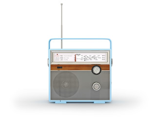 Vintage Radio Receiver 3D illustration (3D rendering)