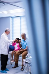 Doctor examining patient