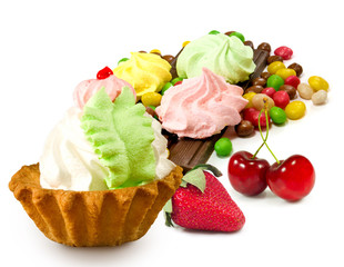 image of delicious cake closeup