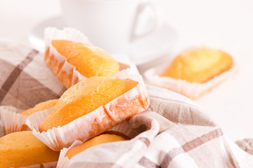 Breakfast with plumcake. 