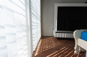 white blind lighting outdoor