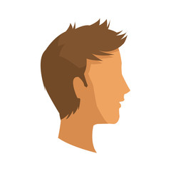 man cartoon icon over white background. colorful design. vector illustration