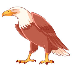 Cartoon Smiling Eagle