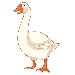 Cartoon smiling Goose