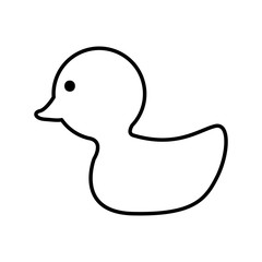 sketch contour duck animal icon vector illustration
