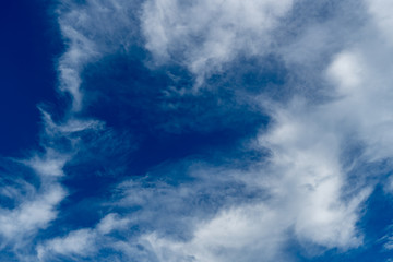 White cloud with Blue sky