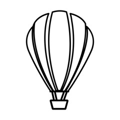 Obraz premium sketch contour hot air balloon icon vector illustration