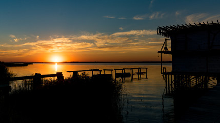 Kaliningrad, suburbs, sunset, Baltic Sea Bay