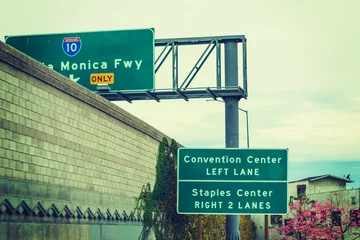 Photo sur Plexiglas Los Angeles panneau de sortie à Los Angeles
