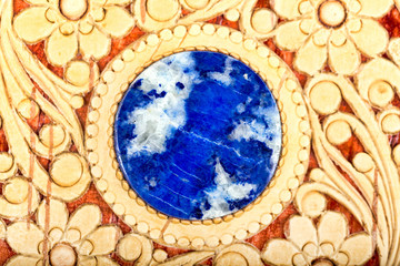 Casket from birch bark on a white background