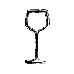 blurred sketch contour drink cocktail glass icon vector illustration