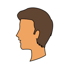 head profile of man icon image vector illustration design 