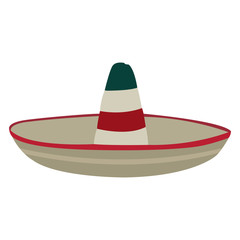 Isolated traditional hat on a white background, Vector illustration