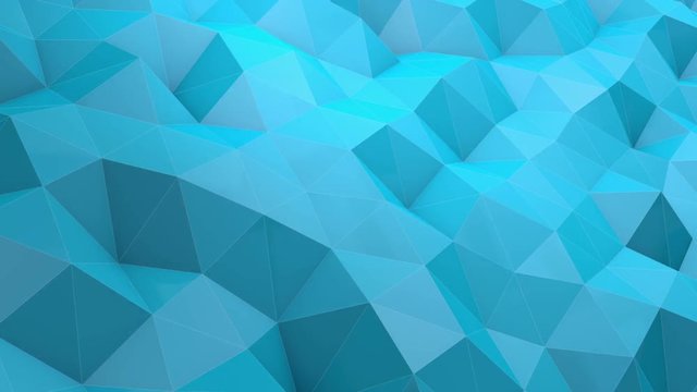 blue cyan abstract polygonal texture loopable animation background