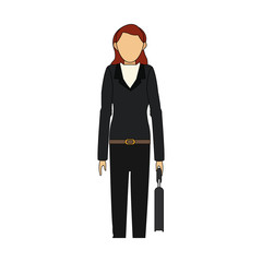 faceless business woman icon image vector illustration design 