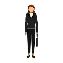 faceless business woman icon image vector illustration design 