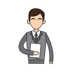 faceless businessman icon image vector illustration design 