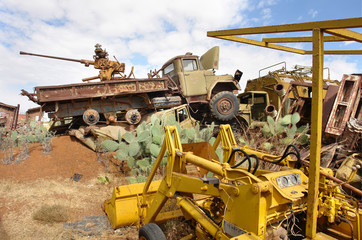 Eritrea’s War of Independence Tank Graveyard  in Asmara 
