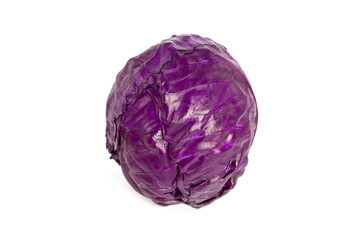 red cabbage isolated on white