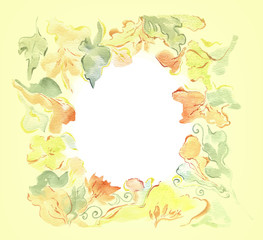 Цветочная рамка в виде венка.