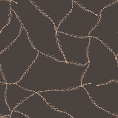 Floral seamless pattern from twigs