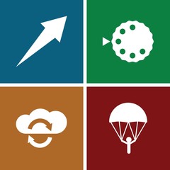 Set of 4 application filled icons