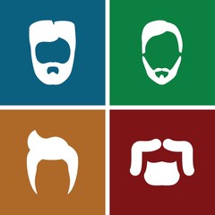 Obraz na płótnie Canvas Set of 4 handlebar filled icons