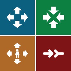Set of 4 orientation filled icons