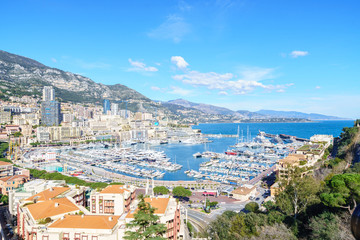 Fototapeta na wymiar view of Monte Carlo harbour.