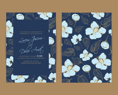 Wedding Invitation. Floral Background