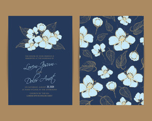 Wedding Invitation. Floral Background