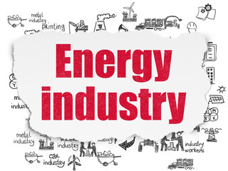 Fototapeta premium Industry concept: Energy Industry on Torn Paper background
