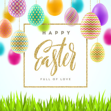 Easter vector greeting card