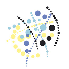 Abstract geometric composition in tender pastel color. Decorative paint dots surface design. vector illustration for print, card, poster, decor, header,