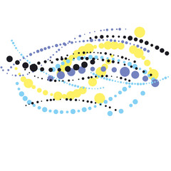 Abstract geometric composition in tender pastel color. Decorative paint dots surface design. vector illustration for print, card, poster, decor, header,