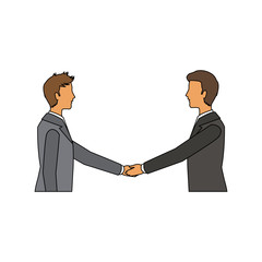 businessmen shaking hands  icon image vector illustration design 